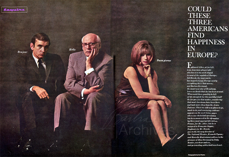 Edward Albee, Sol Hurok, Barbra Streisand photo