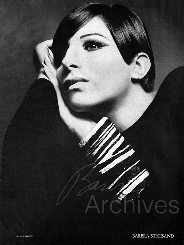 Black and white photo of Barbra Streisand by Avedon