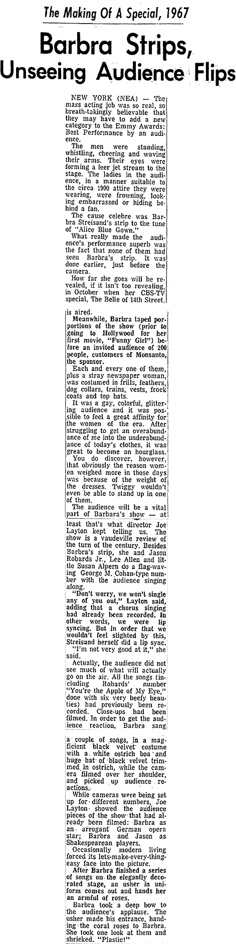 Barbra Strips article