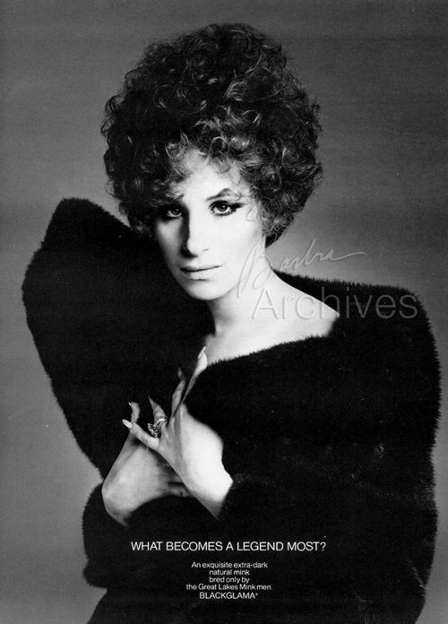 Streisand in Blackglama ad