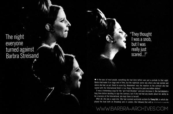 Streisand at International Hotel