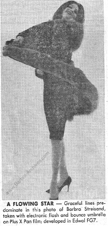 Streisand poses for flash photography