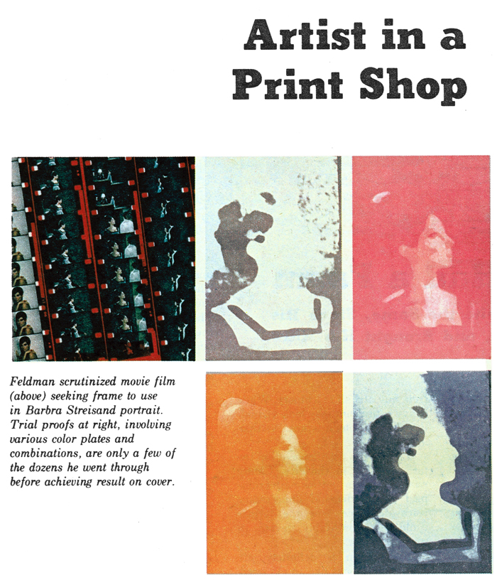 Artist in a print shop