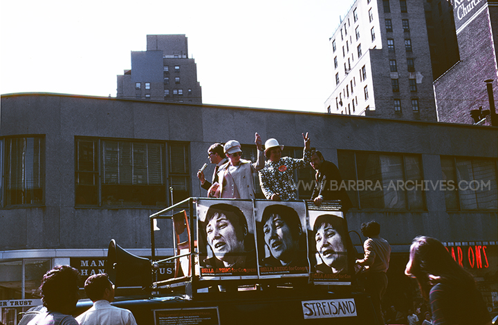 Streisand rides truck with Abzug