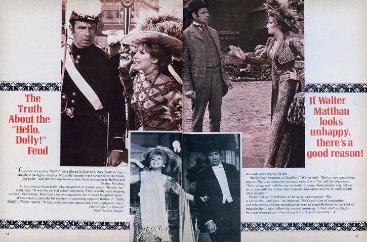 Mathau page of Barbra Magazine