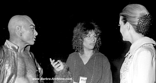 Yul Brynner and Streisand backstage