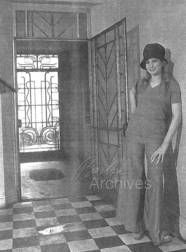 Photo of Streisand in hallway
