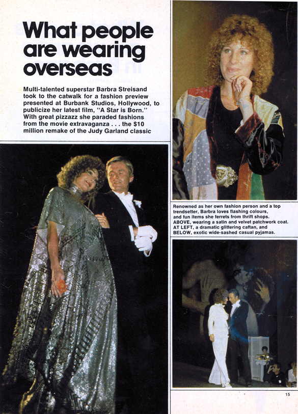 color magazine page of fashion show pictures