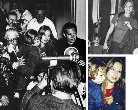 Streisand and paparazzi at screening