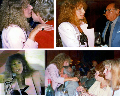 various shots of Streisand at Crystal Awards