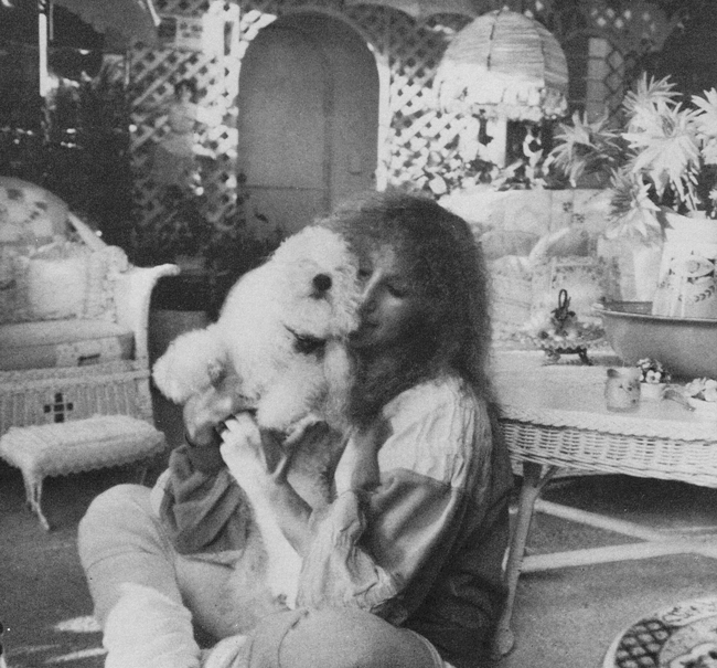 Streisand and dog