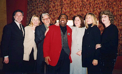 Posing at the screening