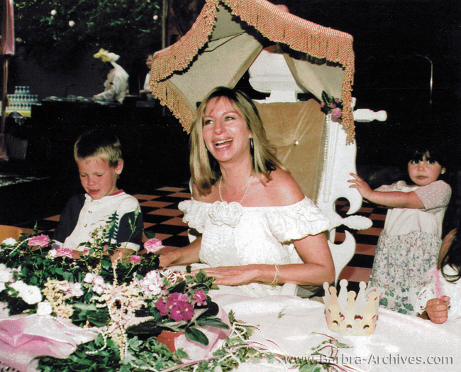 Streisand next to Nolte's son.