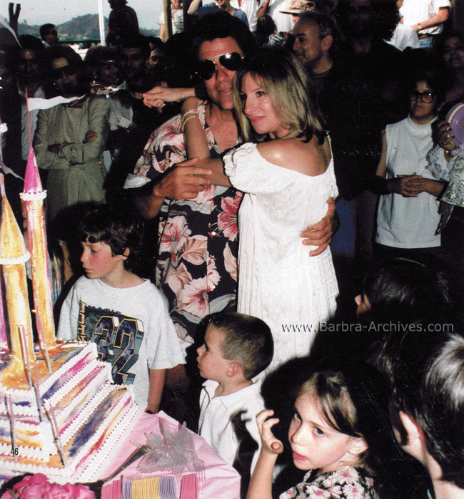 Streisand hugs Peters