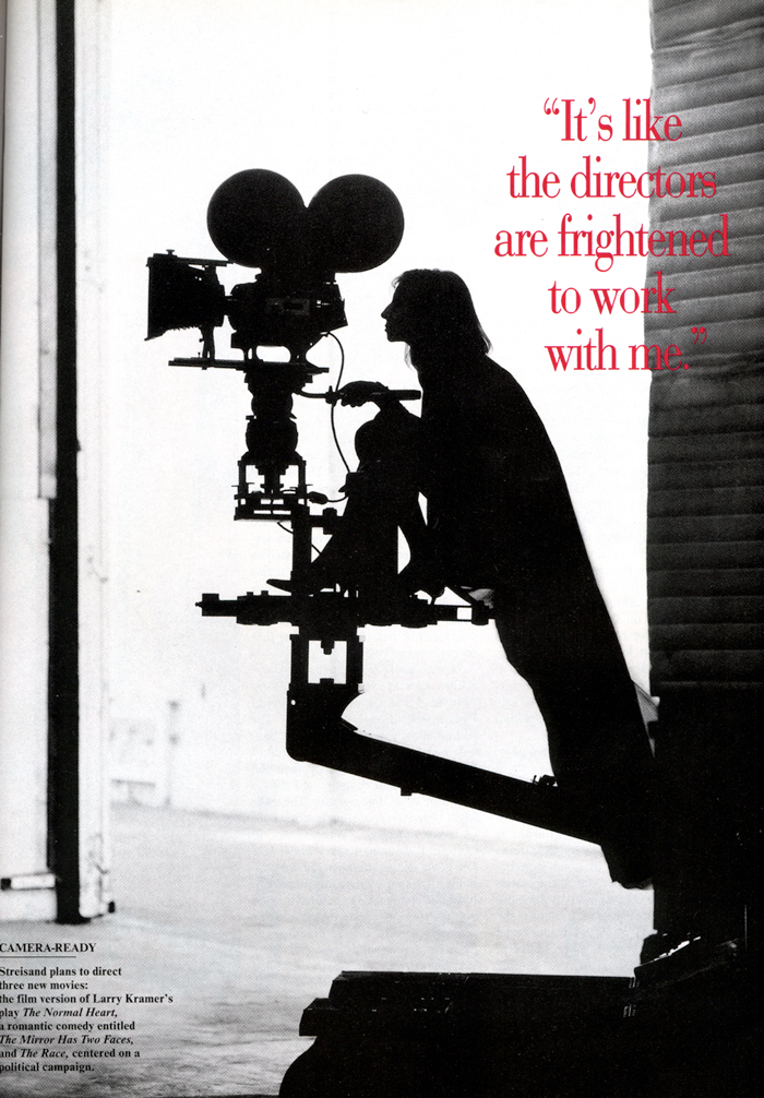 Streisand on camera crane