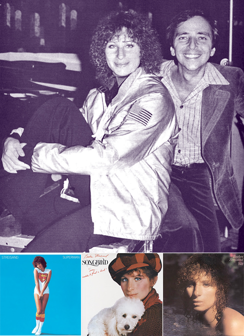 Streisand and Klein in the recording studio for SUPERMAN