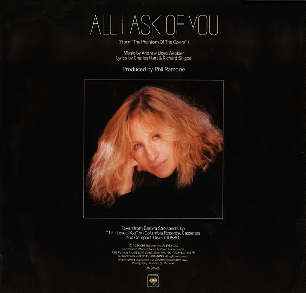 All I Ask of You single