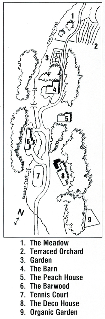 A map of the Malibu property
