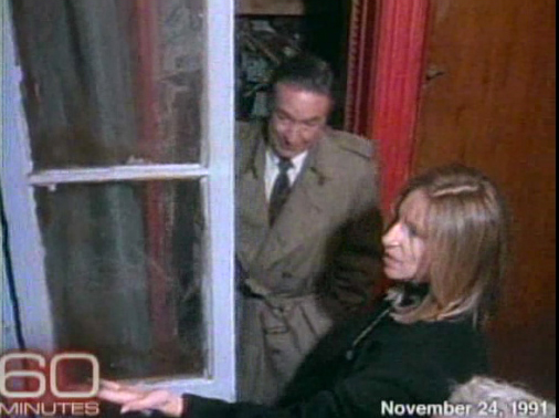 Mike Wallace and Streisand visit her former apartment on Third Avenue
